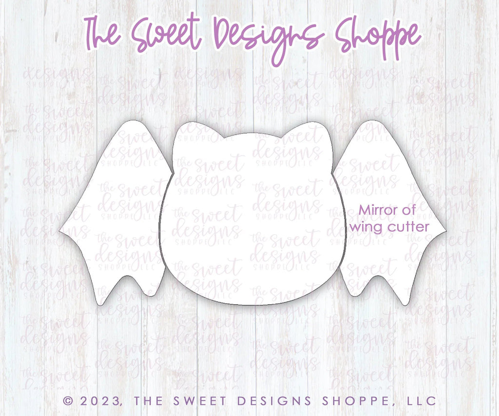 Cookie Cutters - Lovely Bat Set - 2 Piece Set - Cookie Cutters - Sweet Designs Shoppe - Set of 2 - Assembled Size ( 3-3/8" Tall x 7" Wide) - ALL, Animal, Animals, Animals and Insects, Cookie Cutter, halloween, Promocode, regular sets, set, sets