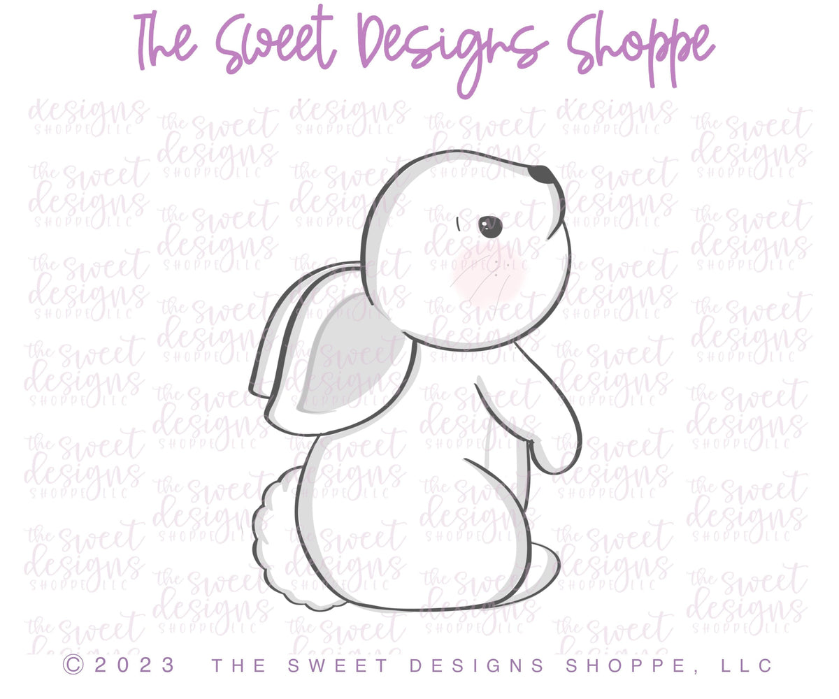 Cookie Cutters - Lovely Bunny - Cookie Cutter - The Sweet Designs Shoppe - TSDS - - ALL,Animal,Animals,Animals and Insects,Baby / Kids,baby toys,Bunny,Cookie Cutter,Easter,Easter / Spring,kid,kids,Promocode,STL,toy,toys