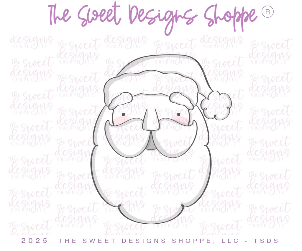 Cookie Cutters - Lovely Classic Santa and Christmas Plaque Cookie Cutter Set - Set of 2 - Cookie Cutters - The Sweet Designs Shoppe - TSDS - - ALL,Christmas,Christmas / Winter,claus,clause,Cookie Cutter,new,PLAQUES HANDLETTERING,Promocode,regular sets,Santa,Santa Claus,Santa Face,set,STL