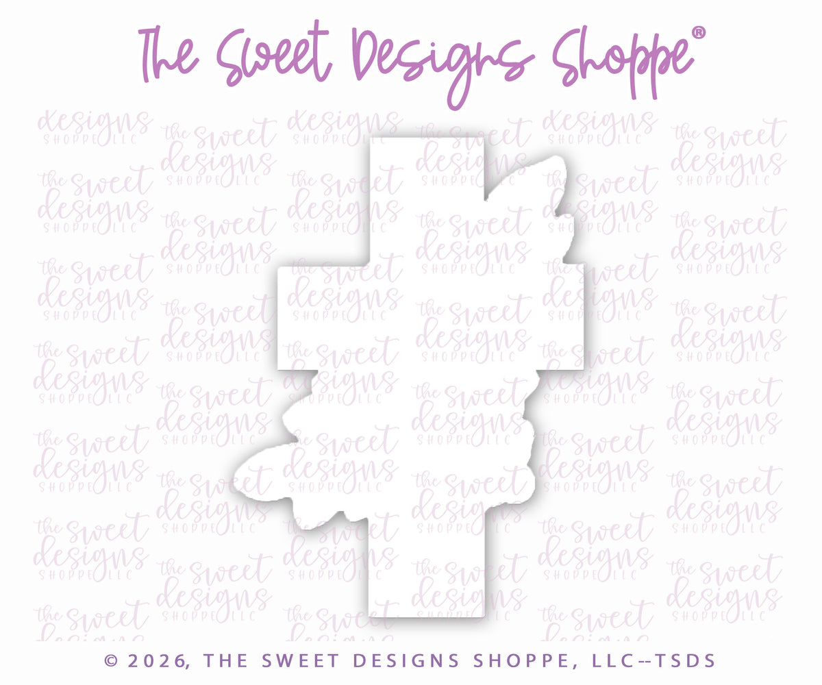 Cookie Cutters - Lovely Floral Cross - Cookie Cutter - The Sweet Designs Shoppe - TSDS - - ALL,Cookie Cutter,Easter,Easter / Spring,First Communion,floral,Promocode,Religious,STL,Wedding,Wedding Favors
