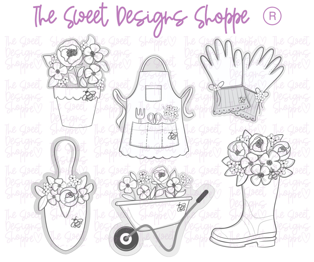Cookie Cutters - Lovely Garden Set - Set of 6 - Cookie Cutters - The Sweet Designs Shoppe - TSDS - - ALL,Cookie Cutter,garden,gardening,hobbie,Hobbies,Hobbies and Camping,hobby,MOM,mother,mothers,Mothers Day,Promocode,regular sets,set,STL