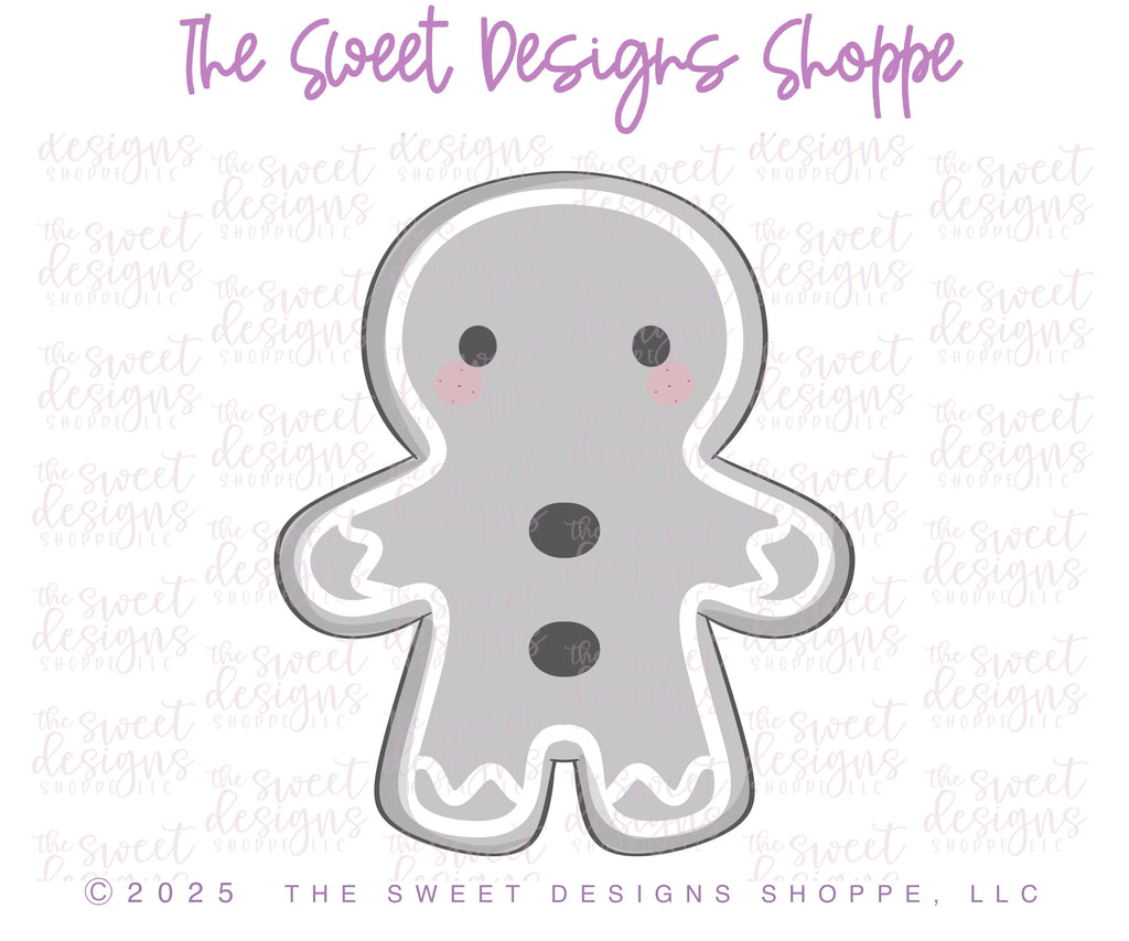 Cookie Cutters - Lovely Gingerbread Boy - Cookie Cutter - The Sweet Designs Shoppe - TSDS - - ALL,Christmas,Christmas / Winter,Cookie Cutter,Ginger boy,ginger bread,Ginger girl,Gingerboy,gingerbread,gingerbread man,Gingergirl,new,Promocode,STL