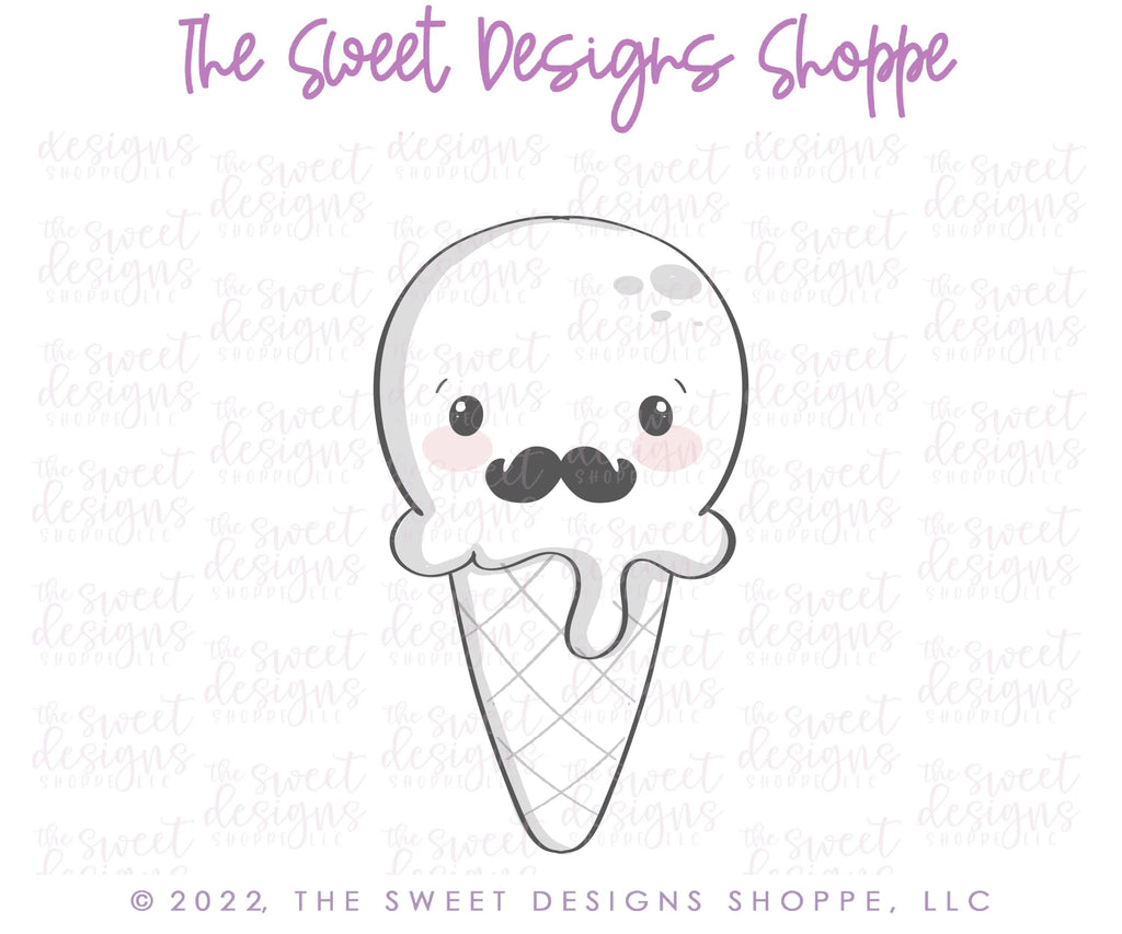 Cookie Cutters - Lovely Ice Cream - Cookie Cutter - Sweet Designs Shoppe - - ALL, celebration, cone, Cookie Cutter, dad, Father, Fathers Day, Food, Food & Beverages, grandfather, Ice Cream, icecream, pop, popscicle, Promocode, Sweet, Sweets, valentine, valentines