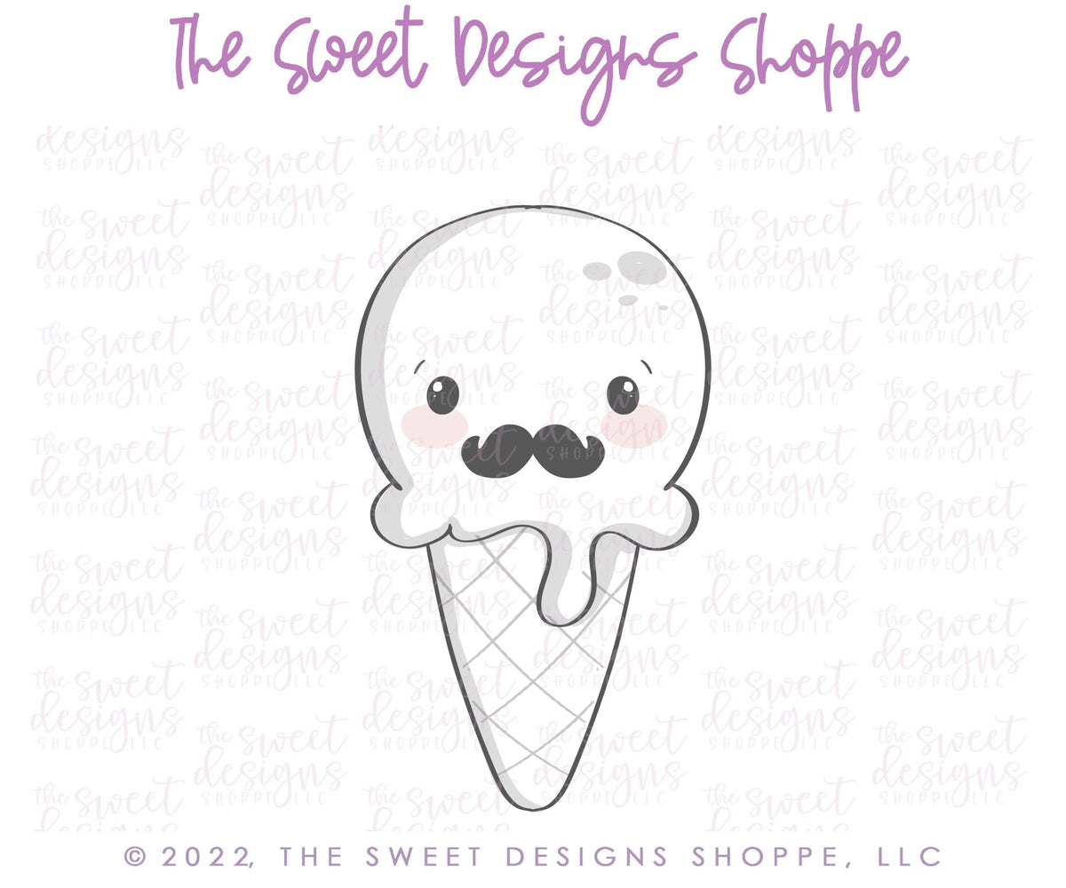 Cookie Cutters - Lovely Ice Cream - Cookie Cutter - The Sweet Designs Shoppe - TSDS - - ALL,celebration,cone,Cookie Cutter,dad,Father,Fathers Day,Food,Food & Beverages,grandfather,Ice Cream,icecream,pop,popscicle,Promocode,STL,Sweet,Sweets,valentine,valentines