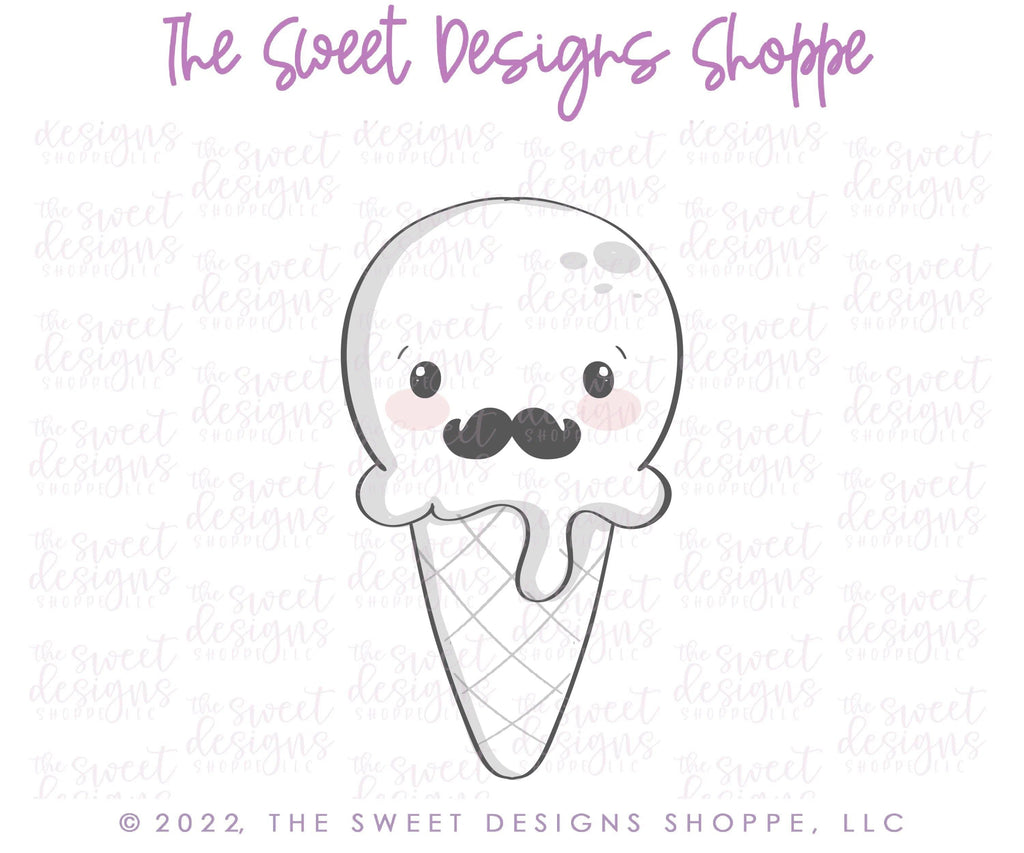 Cookie Cutters - Lovely Ice Cream - Cookie Cutter - The Sweet Designs Shoppe - TSDS - - ALL,celebration,cone,Cookie Cutter,dad,Father,Fathers Day,Food,Food & Beverages,grandfather,Ice Cream,icecream,pop,popscicle,Promocode,Sweet,Sweets,valentine,valentines