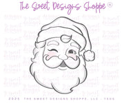 Cookie Cutters - Lovely Vintage Santa Face & Joy Plaque Cookie Cutter Set - Set of 2 - Cookie Cutters - The Sweet Designs Shoppe - TSDS - - ALL,Christmas,Christmas / Winter,claus,clause,Cookie Cutter,PLAQUES HANDLETTERING,Promocode,regular sets,Santa,Santa Claus,Santa Face,set,STL