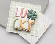 Cookie Cutters - Lucky Plaque - Cookie Cutter - The Sweet Designs Shoppe - TSDS - - ALL,Cookie Cutter,handlettering,Holiday,leprechaun,Lettering,patrick,patrick's,Plaque,Plaques,PLAQUES HANDLETTERING,Promocode,ST PATRICK,St. Pat,St. Patricks,STL