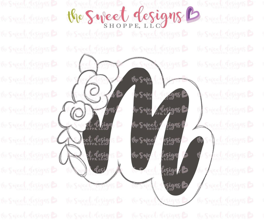 Cookie Cutters - M one in MOM - Cookie Cutter - The Sweet Designs Shoppe - - ALL, Cookie Cutter, Customize, Fonts, handlettering, letter, Lettering, Letters, letters and numbers, MOM, mother, mothers DAY, PLAQUES HANDLETTERING, Promocode, text