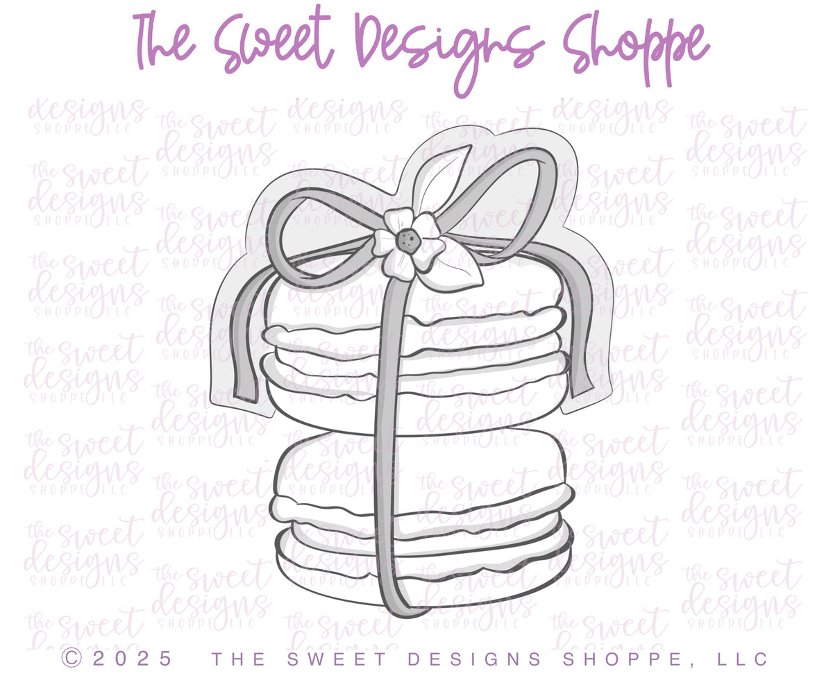 Cookie Cutters - Macaron with Flowers - Cookie Cutter - The Sweet Designs Shoppe - TSDS - - ALL,Bloom Bakery Set,Bridal,Bridal Shower,Classes,cookie con classes,Cookie Cutter,cookie cutters,CookieCon,Food,Food & Beverages,Food and Beverage,macaron,Promocode,sets,STL