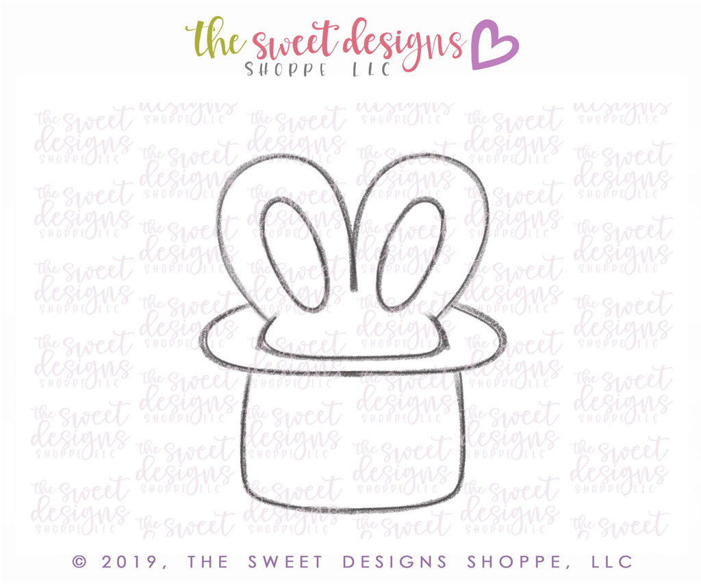 Cookie Cutters - Magic Bunny - Cookie Cutter - Sweet Designs Shoppe - - 2019, ALL, Animal, Animals, Birthday, Birthday Hat, Cookie Cutter, Promocode