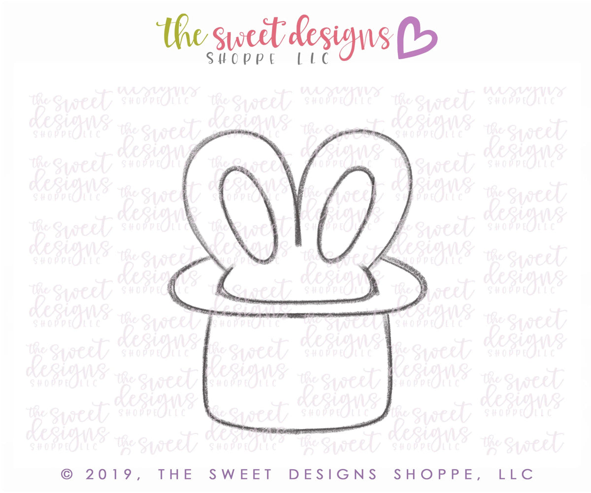 Cookie Cutters - Magic Bunny - Cookie Cutter - The Sweet Designs Shoppe - TSDS - - ALL,Animal,Animals,Birthday,Birthday Hat,Cookie Cutter,Promocode,STL