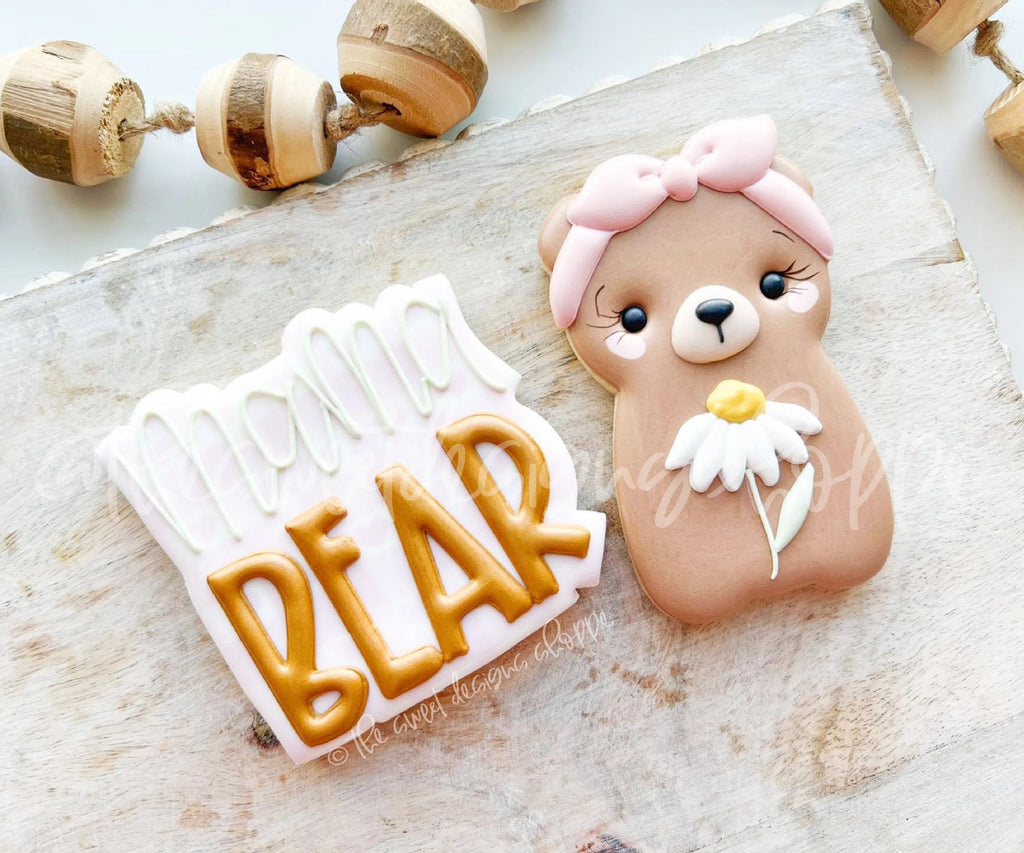 Cookie Cutters - Mama Bear Modern Plaque - Cookie Cutter - Sweet Designs Shoppe - - ALL, Animal, animal plaque, Animals, Animals and Insects, Cookie Cutter, MOM, Mom Plaque, mother, mothers DAY, Plaque, Plaques, Promocode