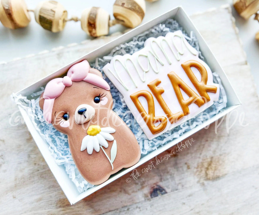 Cookie Cutters - MAMA Bear Set - 2 Piece Set - Cookie Cutters - The Sweet Designs Shoppe - TSDS - - ALL,Animal,Animals,Animals and Insects,Cookie Cutter,Mini Set,Mini Sets,MOM,mother,Mothers Day,Promocode,regular sets,set,sets,STL