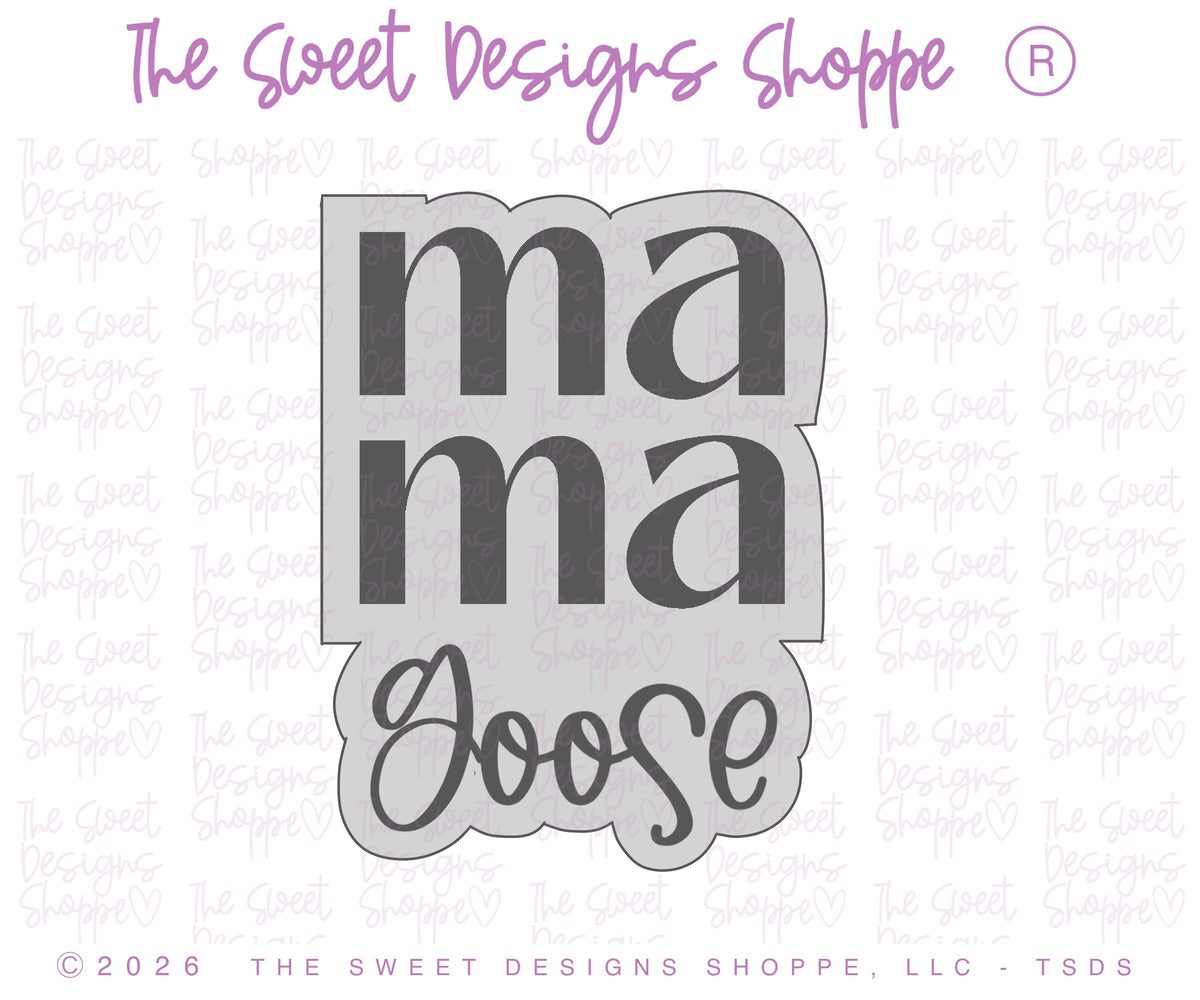 Cookie Cutters - MAMA Goose Set - Set of 2 - Cookie Cutters - The Sweet Designs Shoppe - TSDS - - ALL,Animal,Animals,Animals and Insects,baby shower,baby shower favors,Cookie Cutter,MOM,mother,mothers,Mothers Day,Promocode,regular sets,set,STL