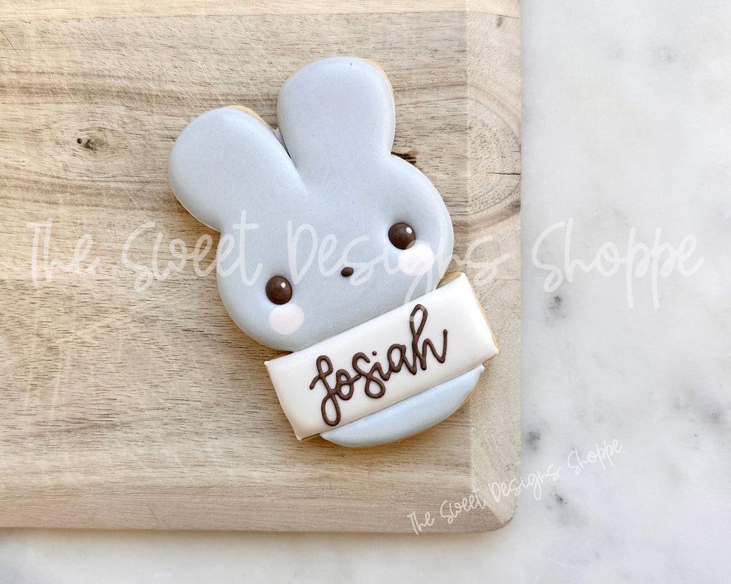 Cookie Cutters - Marshmallow Bunny Plaque - Cookie Cutter - The Sweet Designs Shoppe - TSDS - - ALL,Animal,Animals,Animals and Insects,basket,Bunny plaque,Cookie Cutter,Easter,Easter / Spring,marshamallow,Marshmallow bunny,Marshmallow bunny plaque,Peeps,Promocode,STL