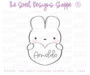 Cookie Cutters - Marshmallow Bunny with Heart - Cookie Cutter - The Sweet Designs Shoppe - TSDS - - ALL,Animal,Animals,Animals and Insects,Cookie Cutter,Easter,Easter / Spring,Promocode,STL,valentine,Valentines