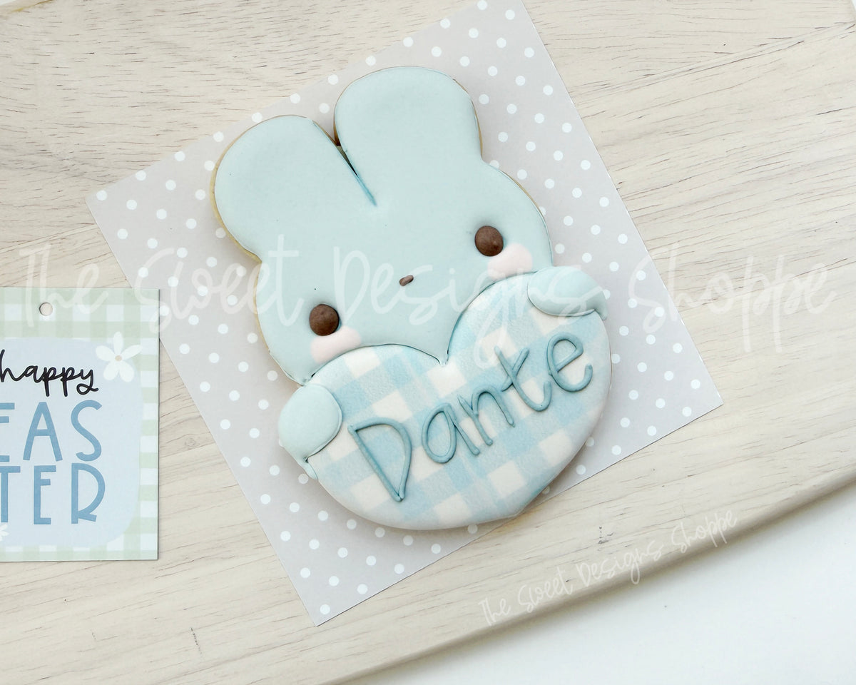 Cookie Cutters - Marshmallow Bunny with Heart - Cookie Cutter - The Sweet Designs Shoppe - TSDS - - ALL,Animal,Animals,Animals and Insects,Cookie Cutter,Easter,Easter / Spring,Promocode,STL,valentine,Valentines