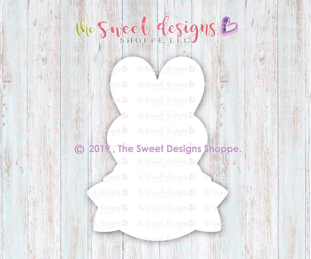 Cookie Cutters - Marshmallow Bunny with Ribbon - Cookie Cutter - Sweet Designs Shoppe - - 2019, ALL, Animal, Bunny, Cookie Cutter, Easter, Easter / Spring, Nature, Peep, Peeps, Promocode
