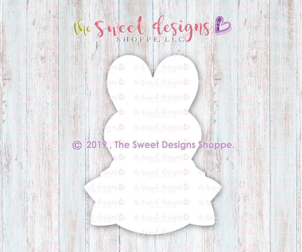 Cookie Cutters - Marshmallow Bunny with Ribbon - Cookie Cutter - The Sweet Designs Shoppe - - 2019, ALL, Animal, Bunny, Cookie Cutter, Easter, Easter / Spring, Nature, Peep, Peeps, Promocode