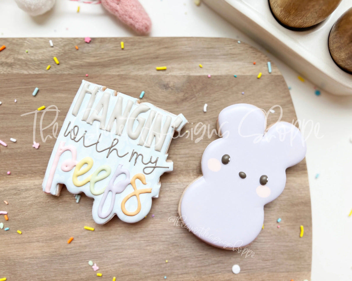 Cookie Cutters - Marshmallow Hangin with my Peeps Set - Set of 2 - Cookie Cutters - The Sweet Designs Shoppe - TSDS - - ALL,Animal,Animals,Animals and Insects,bunny,Cookie Cutter,Easter,Easter / Spring,Lady Milk Stache,Lady MilkStache,LadyMilkStache,Mini Sets,Promocode,regular sets,set,STL