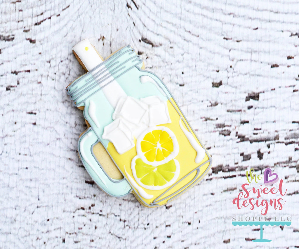 Cookie Cutters - Mason Jar with Straw - Cookie Cutter - The Sweet Designs Shoppe - - ALL, beverage, Cookie Cutter, drink, food, Food & Beverages, Promocode, Summer