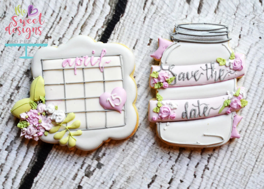 Cookie Cutters - Mason Jar with Wrapped Ribbon v2- Cookie Cutter - Sweet Designs Shoppe - - ALL, Bachelorette, Cookie Cutter, Miscellaneous, Plaque, Promocode, Wedding