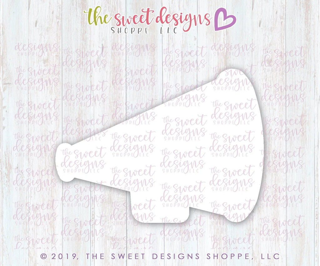 Cookie Cutters - Megaphone - Cookie Cutter - The Sweet Designs Shoppe - - ALL, cheerleader, Clothing / Accessories, Cookie Cutter, cookie cutters, dad, Father, Fathers Day, grandfather, Promocode, sport, sports