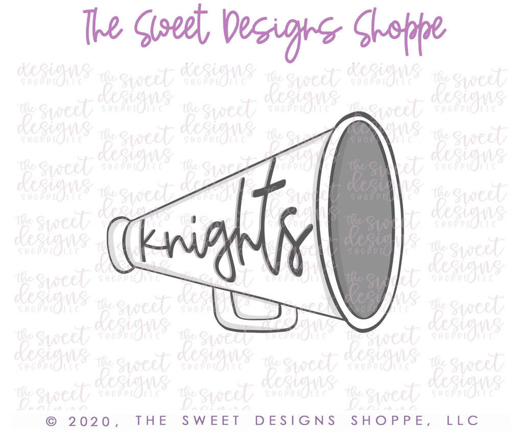 Cookie Cutters - Megaphone - Cookie Cutter - The Sweet Designs Shoppe - TSDS - - ALL,cheerleader,Clothing / Accessories,Cookie Cutter,cookie cutters,dad,Father,Fathers Day,grandfather,Promocode,sport,sports,STL