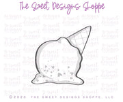 Cookie Cutters - Melted Ice Cream - Cookie Cutter - The Sweet Designs Shoppe - TSDS - - 4th,ALL,Birthday,cone,Cookie Cutter,Food,Food & Beverages,Food and Beverage,Ice Cream,icecream,Patriotic,Patriotric,Promocode,STL,Summer,Sweets,USA,valentine,valentines