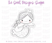 Cookie Cutters - Mermaid Andy - Cookie Cutter - The Sweet Designs Shoppe - TSDS - - ALL,birthday,Cookie Cutter,Fantasy,Kids / Fantasy,mermaid,Promocode,STL,summer,under the sea