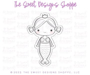 Cookie Cutters - Mermaid Caro - Cookie Cutter - The Sweet Designs Shoppe - TSDS - - ALL,birthday,Cookie Cutter,Fantasy,Kids / Fantasy,mermaid,Promocode,STL,summer,under the sea