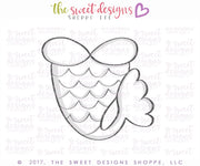 Cookie Cutters - Mermaid Tail - Cookie Cutter - The Sweet Designs Shoppe - TSDS - - ALL,Cookie Cutter,fish,mermaid,ocean,plant,plants,Promocode,sea,STL,summer,under the sea