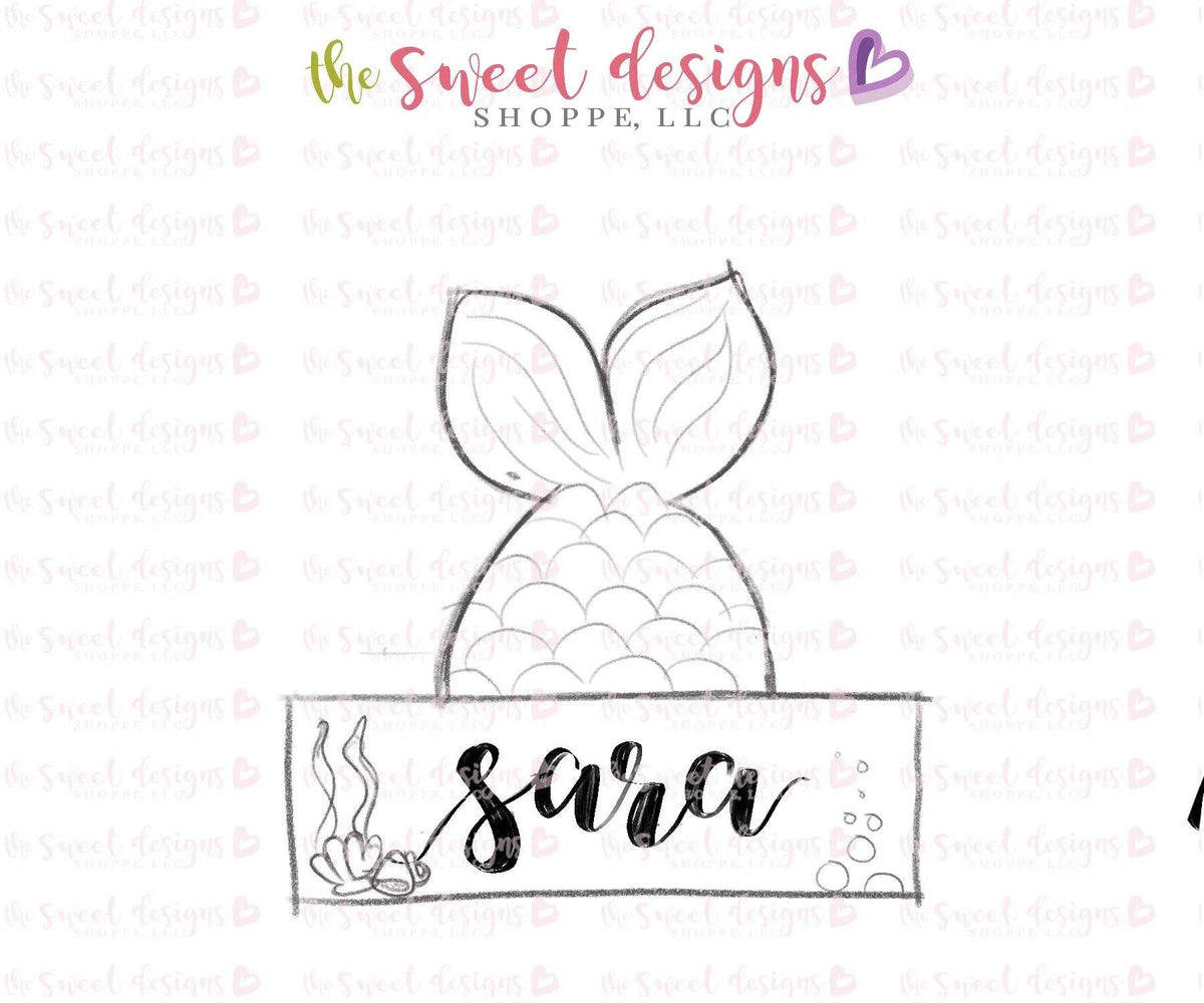Cookie Cutters - Mermaid Tail Plaque - Cookie Cutter - The Sweet Designs Shoppe - TSDS - - ALL,Cookie Cutter,Fantasy,Plaque,Promocode,STL,summer,under the sea