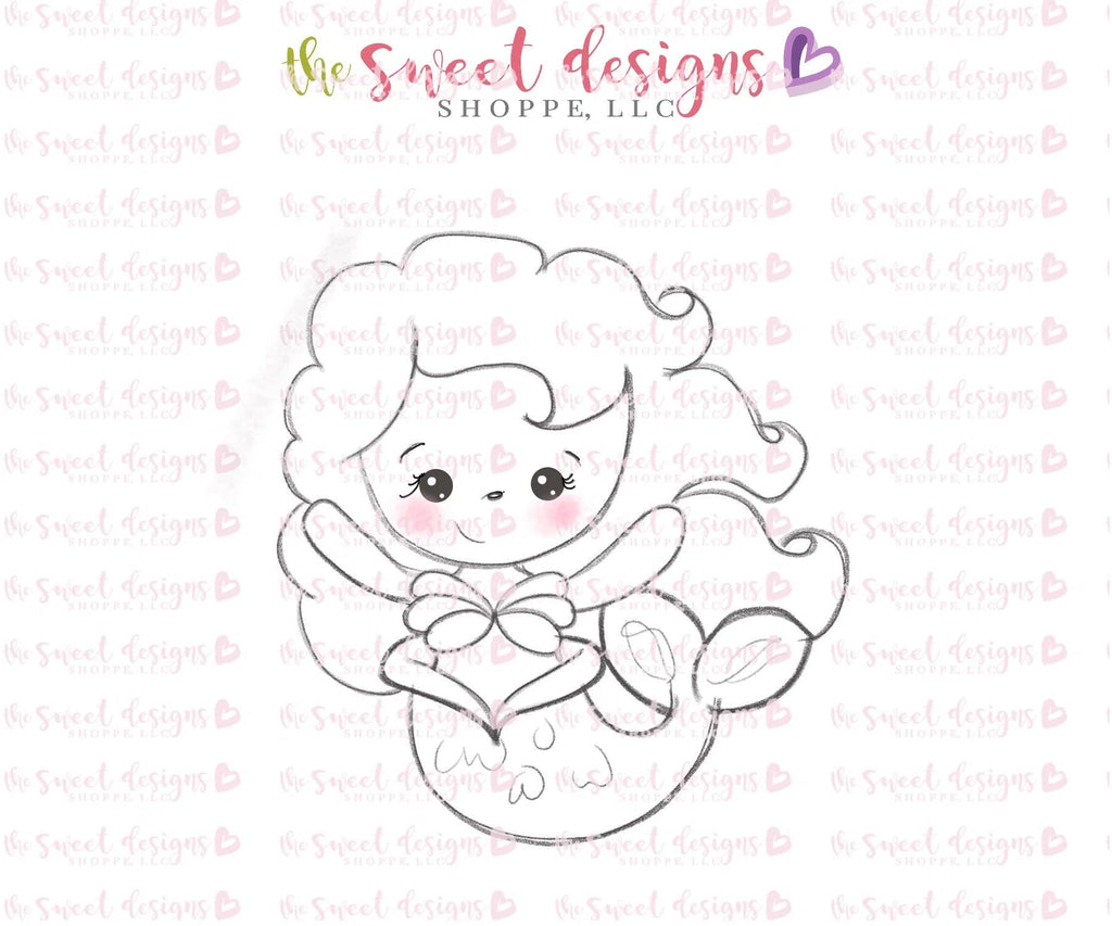 Cookie Cutters - Mermaid with Curly Hair - Cookie Cutter - Sweet Designs Shoppe - - ALL, Cookie Cutter, Fantasy, Kids / Fantasy, Promocode, summer, under the sea
