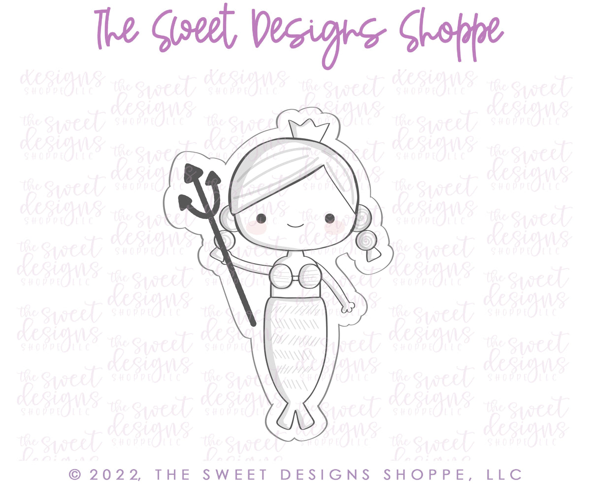 Cookie Cutters - Mermaids Set - Set of 5 - Cookie Cutters - The Sweet Designs Shoppe - TSDS - - ALL,Baby / Kids,Birthday,Cookie Cutter,Fantasy,kid,kids,Kids / Fantasy,Mini Sets,Promocode,regular sets,set,STL,summer,under the sea