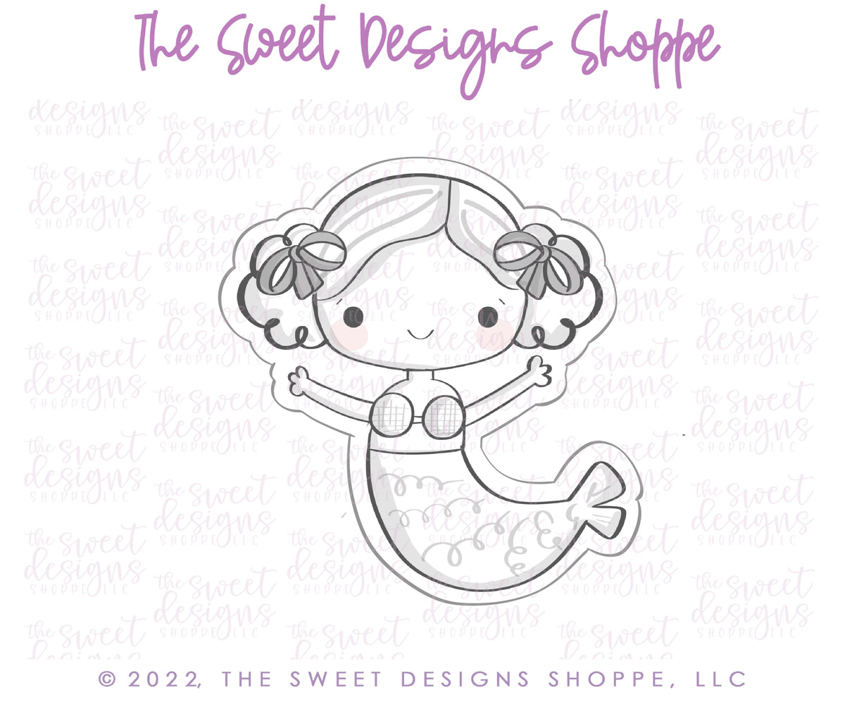 Cookie Cutters - Mermaids Set - Set of 5 - Cookie Cutters - The Sweet Designs Shoppe - TSDS - - ALL,Baby / Kids,Birthday,Cookie Cutter,Fantasy,kid,kids,Kids / Fantasy,Mini Sets,Promocode,regular sets,set,STL,summer,under the sea