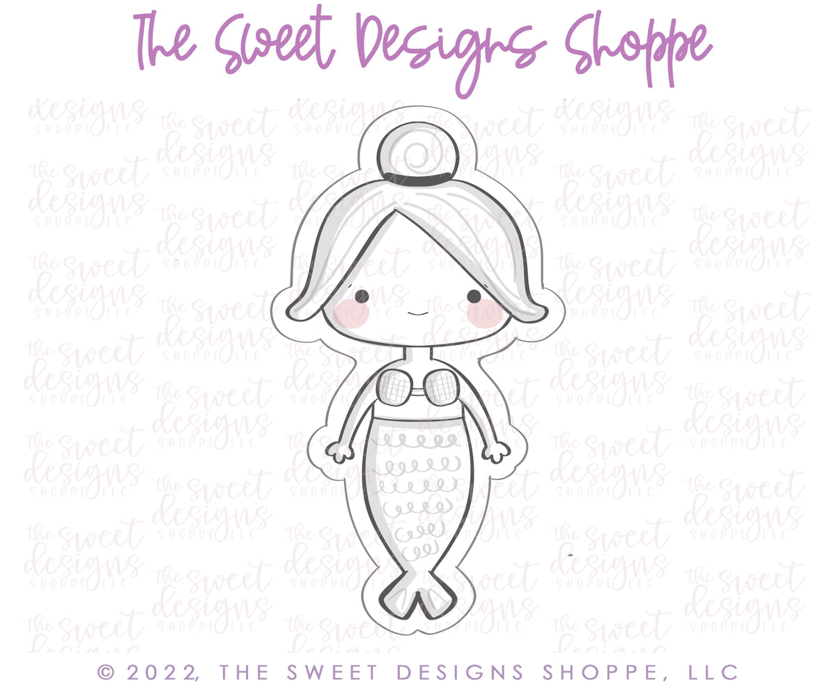 Cookie Cutters - Mermaids Set - Set of 5 - Cookie Cutters - The Sweet Designs Shoppe - TSDS - - ALL,Baby / Kids,Birthday,Cookie Cutter,Fantasy,kid,kids,Kids / Fantasy,Mini Sets,Promocode,regular sets,set,STL,summer,under the sea