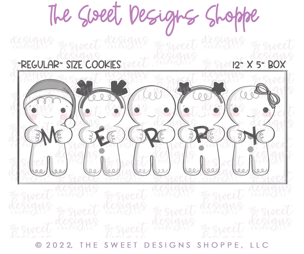 Cookie Cutters - Merry GingerBoys and GingerGirls Set - Set of 5 - Cookie Cutters - Sweet Designs Shoppe - - ALL, Christmas, Christmas / Winter, Christmas Cookies, Cookie Cutter, Ginger boy, Ginger bread, Ginger girl, Ginger set, Gingerboy, gingerbread, gingerbread man, gingerbread mug, Gingergirl, Mini Sets, Promocode, regular sets, set