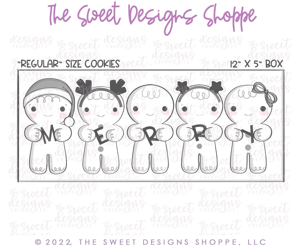 Cookie Cutters - Merry GingerBoys and GingerGirls Set - Set of 5 - Cookie Cutters - The Sweet Designs Shoppe - - ALL, Christmas, Christmas / Winter, Christmas Cookies, Cookie Cutter, Ginger boy, Ginger bread, Ginger girl, Ginger set, Gingerboy, gingerbread, gingerbread man, gingerbread mug, Gingergirl, Mini Sets, Promocode, regular sets, set