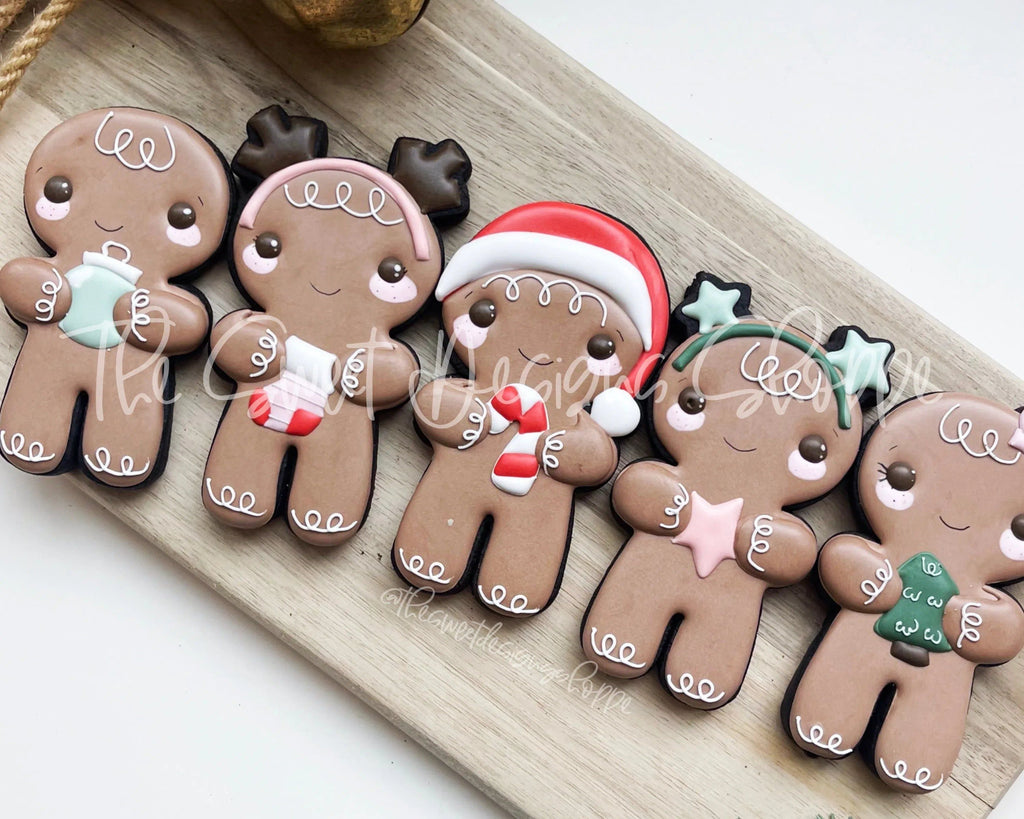 Cookie Cutters - Merry GingerBoys and GingerGirls Set - Set of 5 - Cookie Cutters - The Sweet Designs Shoppe - TSDS - - ALL,Christmas,Christmas / Winter,Christmas Cookies,Cookie Cutter,Ginger boy,Ginger bread,Ginger girl,Ginger set,Gingerboy,gingerbread,gingerbread man,gingerbread mug,Gingergirl,Mini Sets,Promocode,regular sets,set