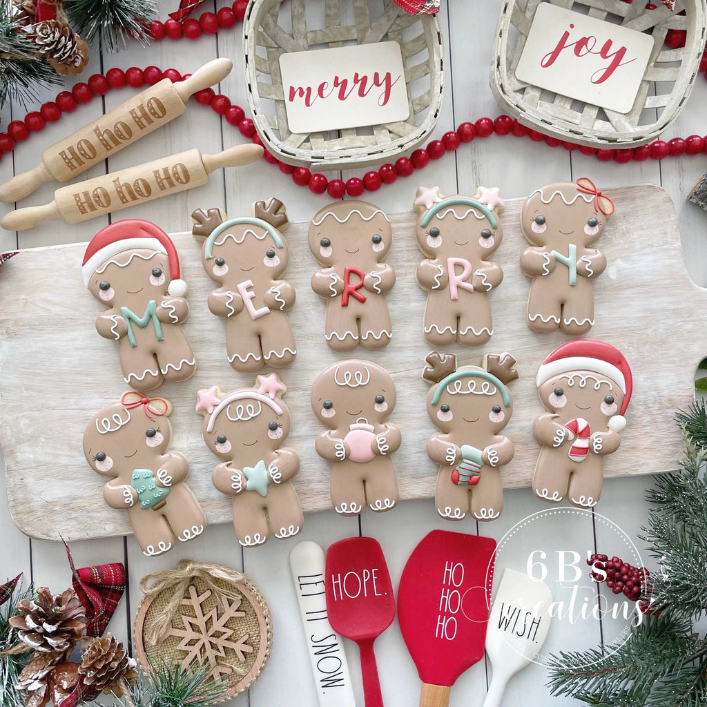 Cookie Cutters - Merry GingerBoys and GingerGirls Set - Set of 5 - Cookie Cutters - The Sweet Designs Shoppe - TSDS - - ALL,Christmas,Christmas / Winter,Christmas Cookies,Cookie Cutter,Ginger boy,Ginger bread,Ginger girl,Ginger set,Gingerboy,gingerbread,gingerbread man,gingerbread mug,Gingergirl,Mini Sets,Promocode,regular sets,set