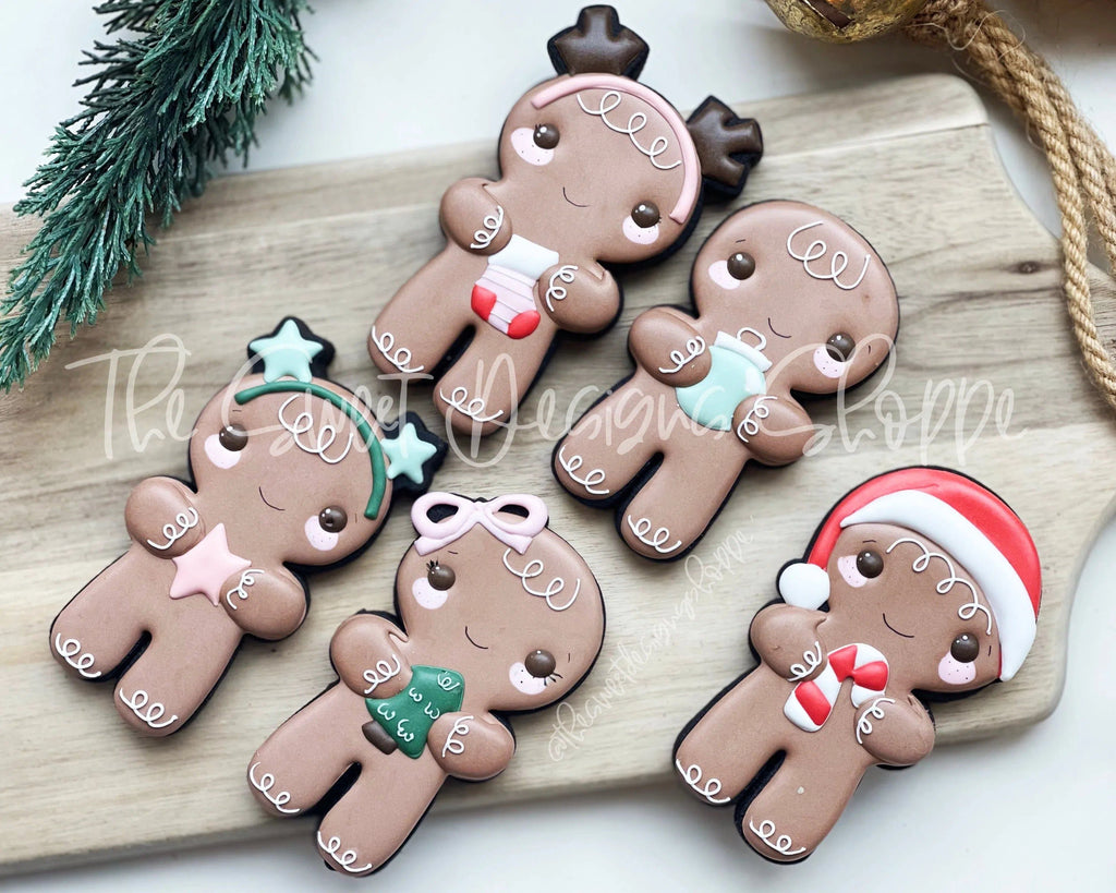 Cookie Cutters - Merry GingerBoys and GingerGirls Set - Set of 5 - Cookie Cutters - The Sweet Designs Shoppe - - ALL, Christmas, Christmas / Winter, Christmas Cookies, Cookie Cutter, Ginger boy, Ginger bread, Ginger girl, Ginger set, Gingerboy, gingerbread, gingerbread man, gingerbread mug, Gingergirl, Mini Sets, Promocode, regular sets, set