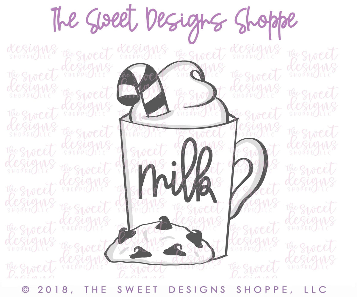 Cookie Cutters - Milk and Cookies for Santa Mug - Cookie Cutter - The Sweet Designs Shoppe - TSDS - - ALL,Christmas,Christmas / Winter,Christmas Cookies,coffee,Cookie Cutter,Food,Food & Beverages,Food and Beverage,mug,mugs,Promocode,santa,STL