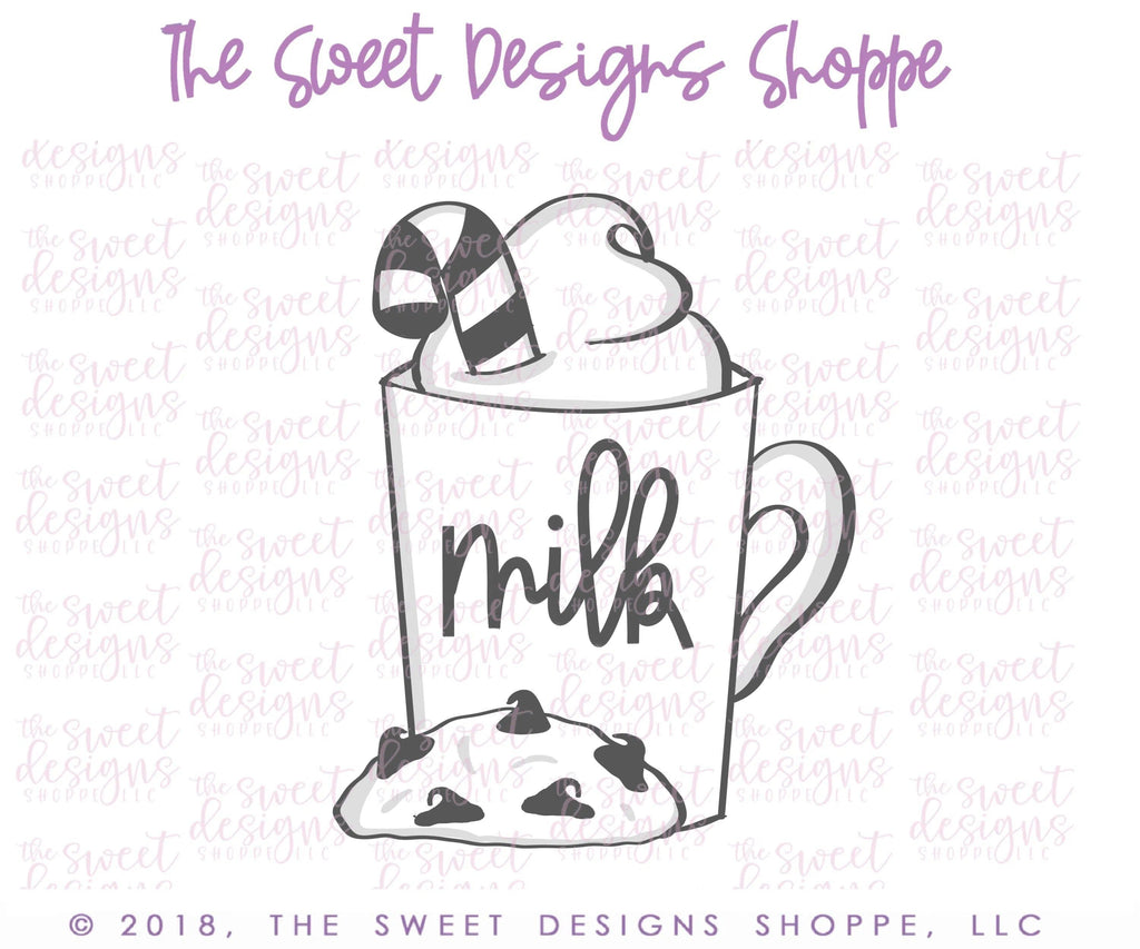 Cookie Cutters - Milk and Cookies for Santa Mug - Cookie Cutter - The Sweet Designs Shoppe - TSDS - - ALL,Christmas,Christmas / Winter,Christmas Cookies,coffee,Cookie Cutter,Food,Food & Beverages,Food and Beverage,mug,mugs,Promocode,santa