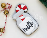 Cookie Cutters - Milk with Candy Cane- Cookie Cutter - The Sweet Designs Shoppe - TSDS - - ALL,Christmas,Christmas / Winter,Christmas Cookies,Cookie Cutter,Food,Food and Beverage,Food beverages,Promocode,STL