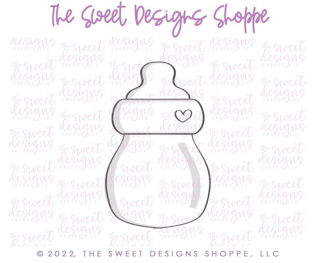 Cookie Cutters - Milkstache Baby Bottle - Cookie Cutter - The Sweet Designs Shoppe - TSDS - - ALL,Baby,Baby / Kids,Baby Bib,Baby Bottle,Baby Boy,baby girl,babybottle,babyshower,Cookie Cutter,Lady Milk Stache,Lady MilkStache,LadyMilkStache,Promocode,STL