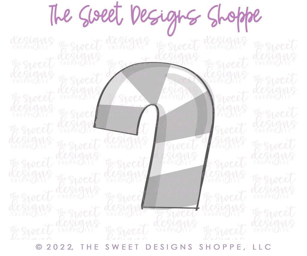 Cookie Cutters - Modern Advent Candy Cane - Cookie Cutter - The Sweet Designs Shoppe - TSDS - - advent,ALL,Christmas,Christmas / Winter,Christmas Cookies,Cookie Cutter,modern,Promocode