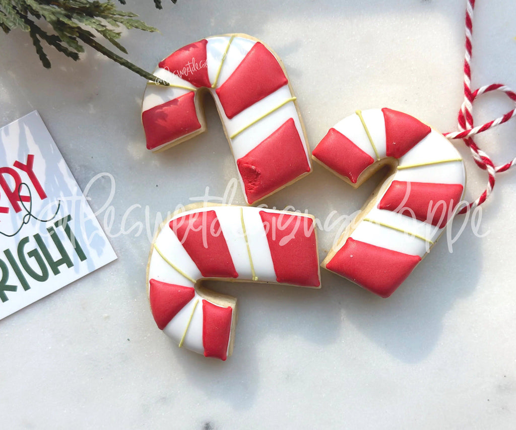 Cookie Cutters - Modern Advent Candy Cane - Cookie Cutter - The Sweet Designs Shoppe - TSDS - - advent,ALL,Christmas,Christmas / Winter,Christmas Cookies,Cookie Cutter,modern,Promocode