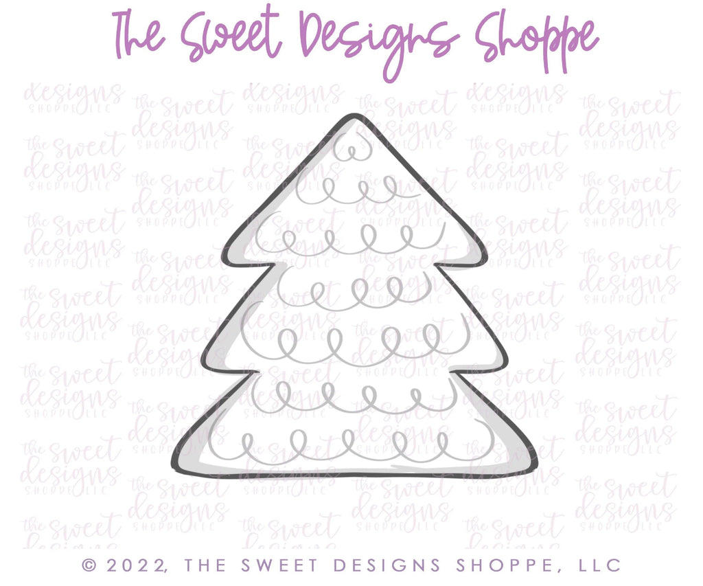 Cookie Cutters - Modern Advent Christmas Tree - Cookie Cutter - The Sweet Designs Shoppe - - advent, ALL, Christmas, Christmas / Winter, Christmas Cookies, Cookie Cutter, modern, Promocode