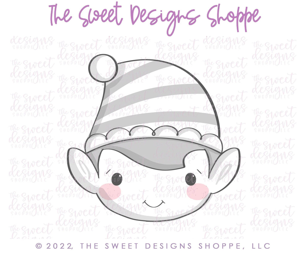 Cookie Cutters - Modern Advent Elf Face - Cookie Cutter - The Sweet Designs Shoppe - TSDS - - advent,ALL,Christmas,Christmas / Winter,Christmas Cookies,Cookie Cutter,modern,Promocode